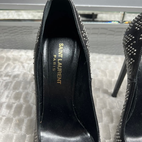 SAINT LAURENT WOMEN HEELS⭐️SIZE 38⭐️LEATHER⭐️GOOD CONDITION⭐️100% Authentic⭐️ - Picture 5 of 11